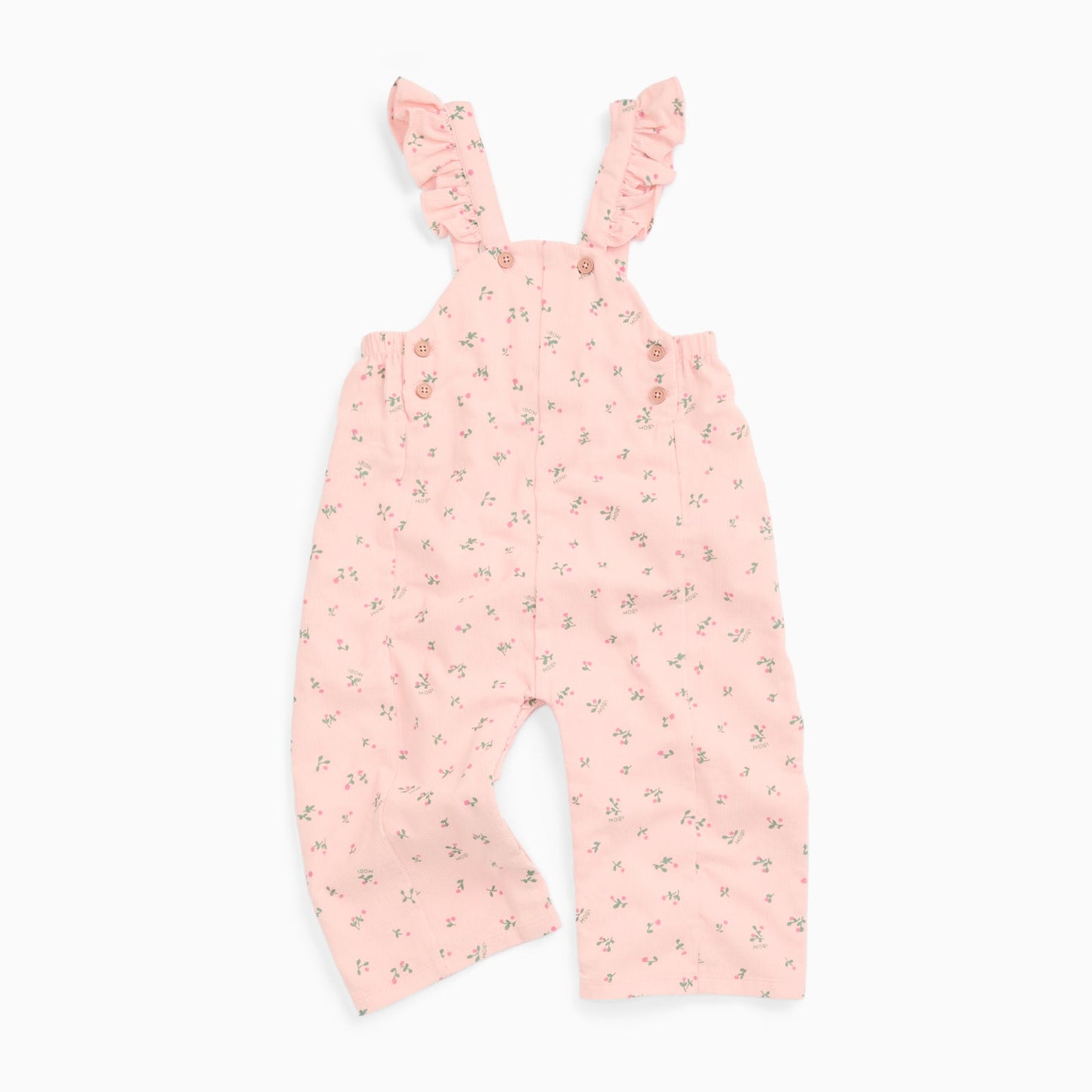 Floral Frilled Soft Corduroy Dungarees