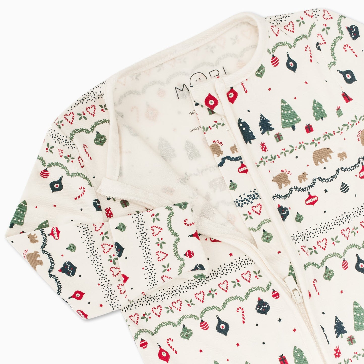 Festive Fair Isle Clever Zip Sleepsuit