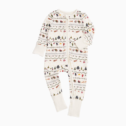 Christmas Fairisle Clever Zip Sleepsuit