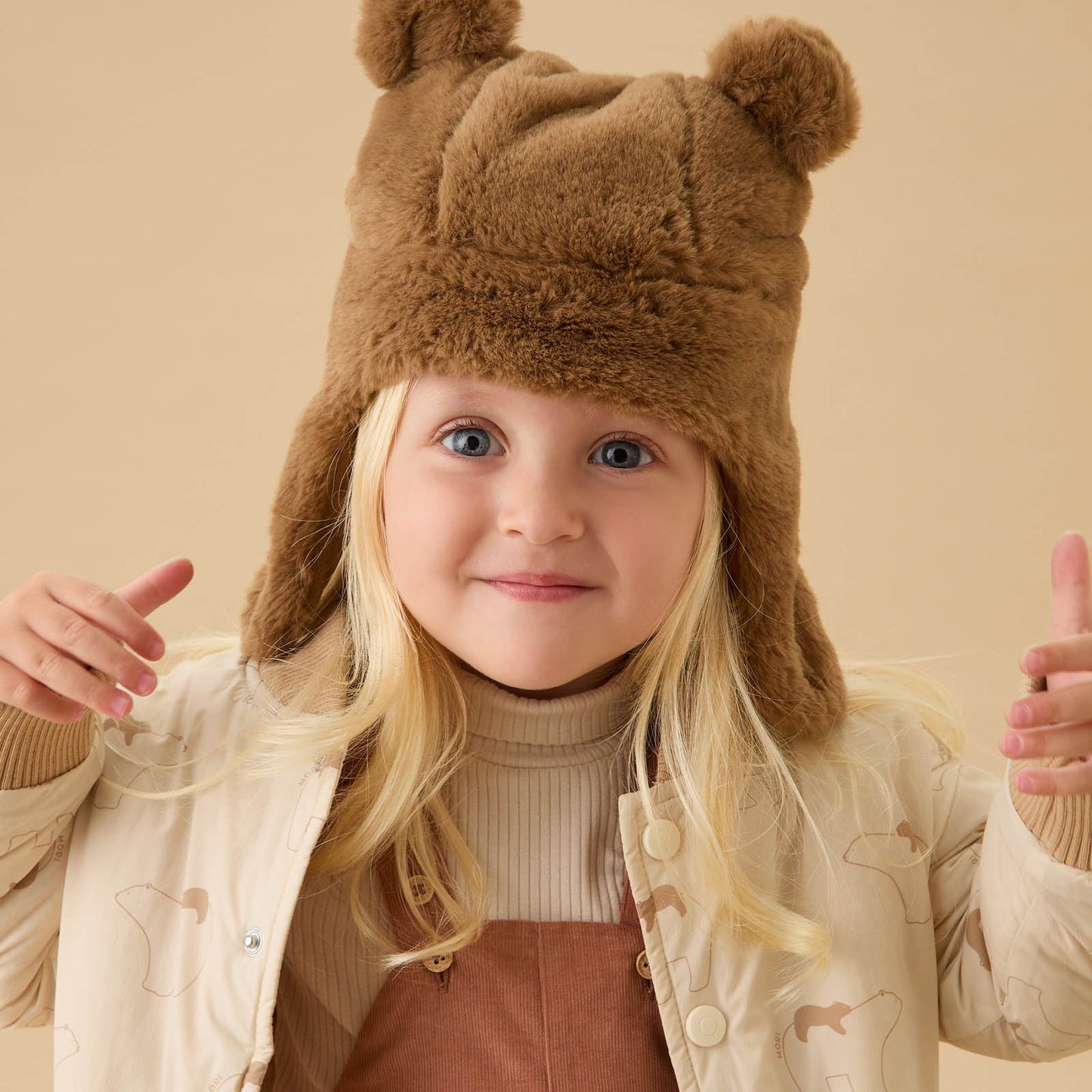 Brown Bear Faux Fur Hat