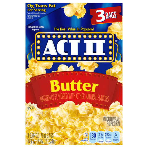 Act II Popcorn Butter - 8.25 OZ 12 Pack