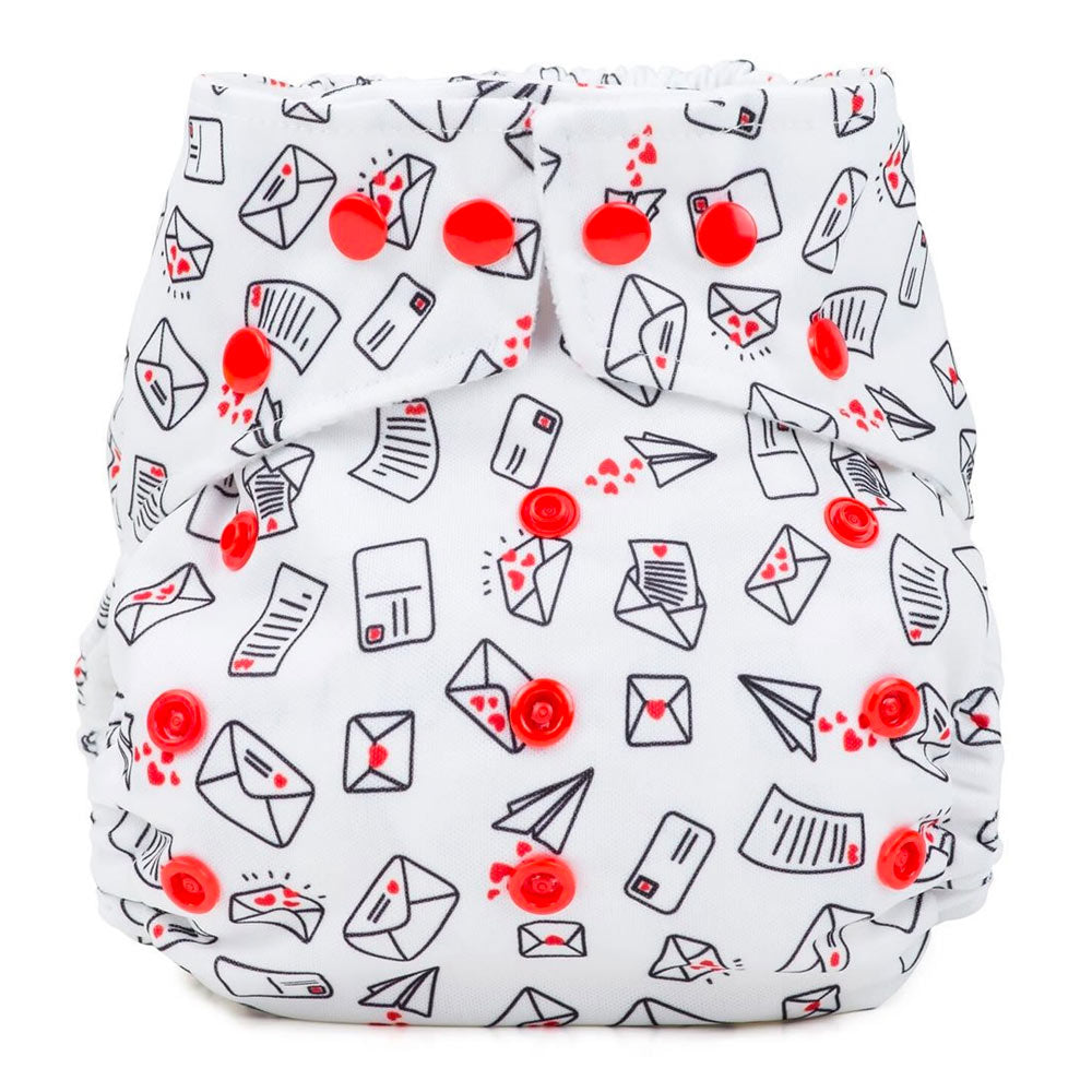 Baba + Boo One-Size Nappy - Love letters