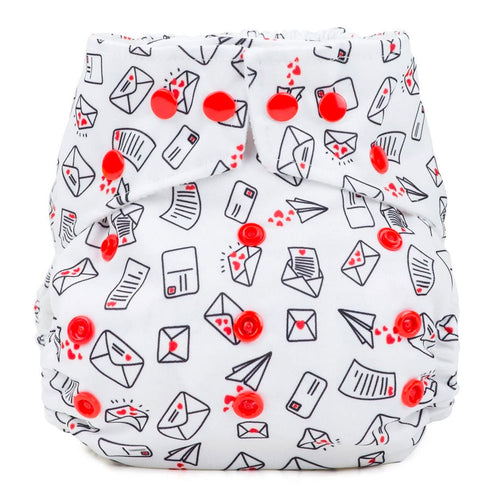 Baba + Boo One-Size Nappy - Love letters