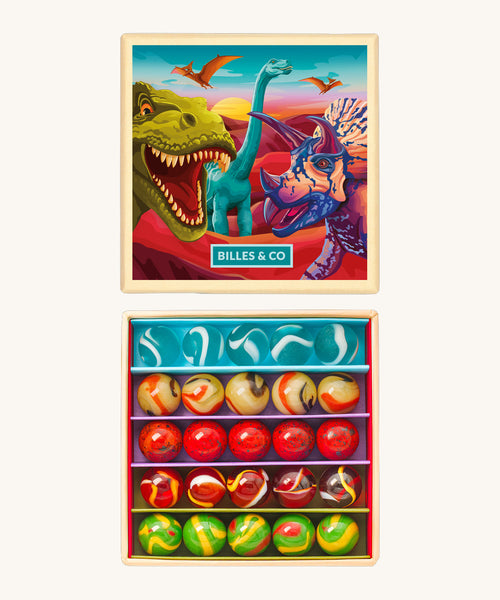 Billes & Co Dinosaurs Marbles Mini Box - 25 Pack