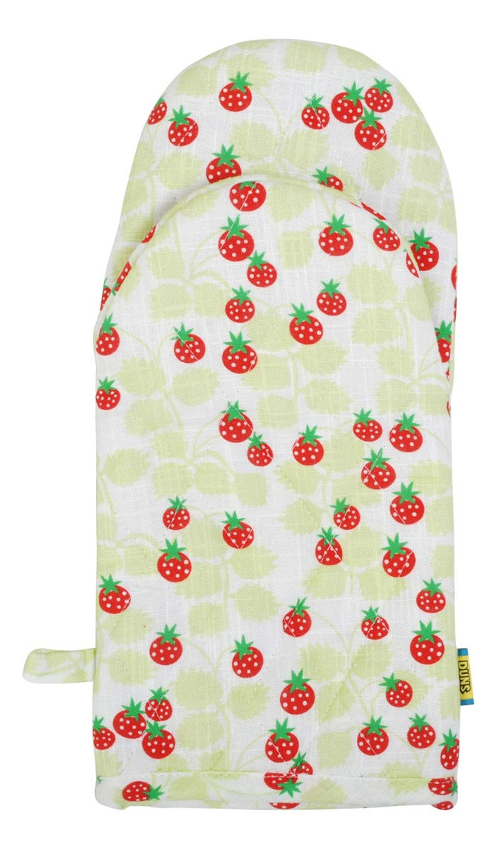 Duns Oven Glove - Wild Strawberries Paradise Green