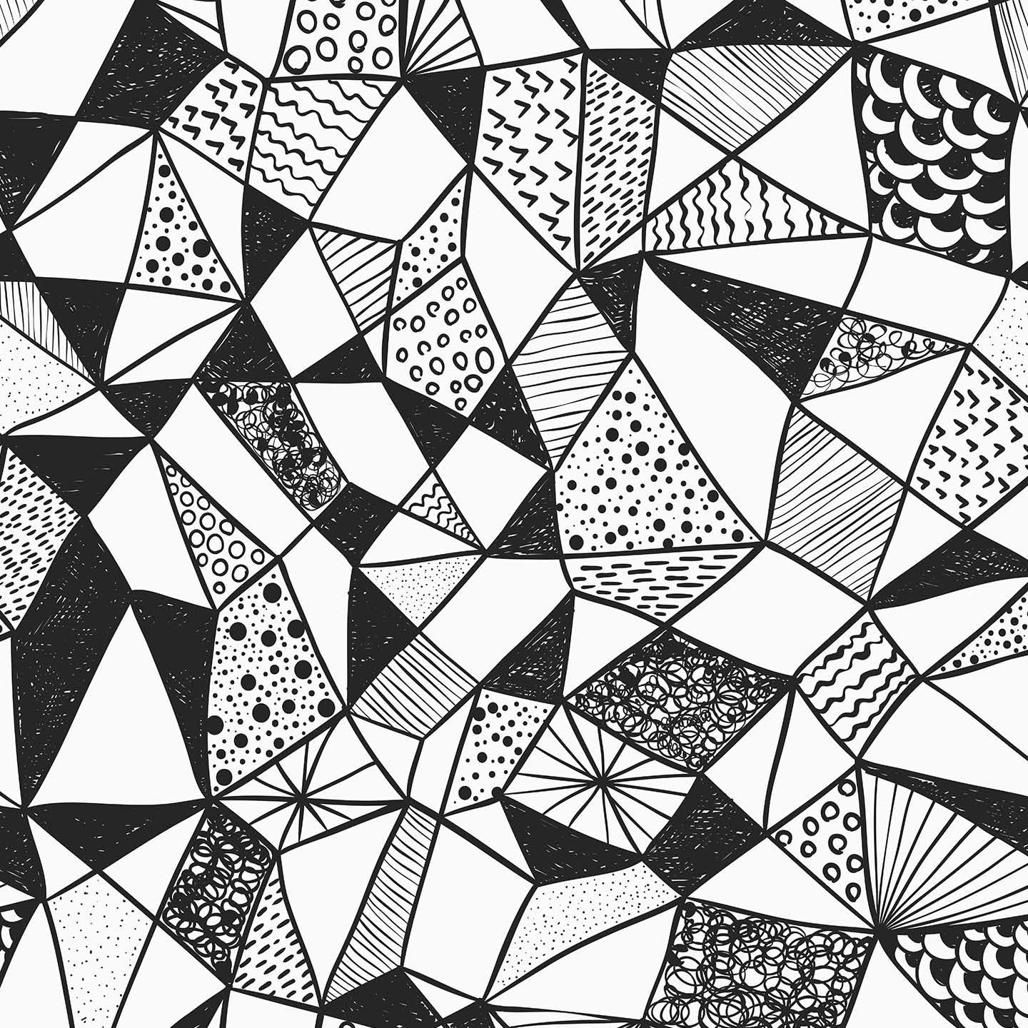 Geometric Shapes Mural