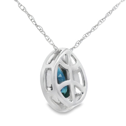 .54ct Sapphire Diamond Fashion Pendants 10KT White Gold