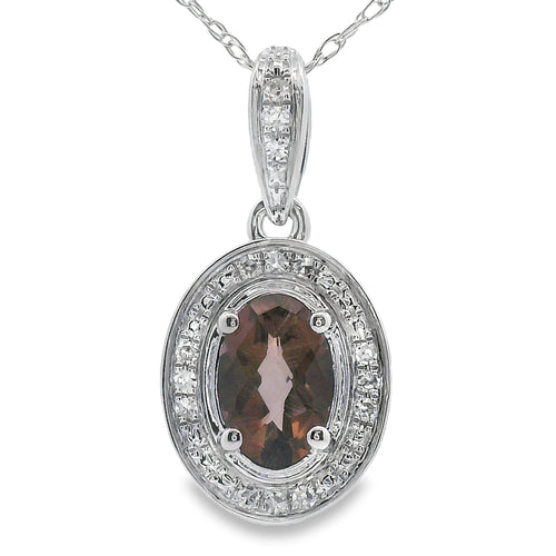 .42ct Quartz Diamond Fashion Pendants 10KT White Gold