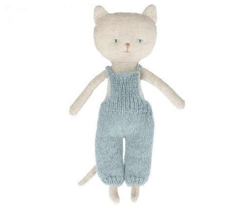 Chatons Kitten in Overalls Dark Natural - Maileg