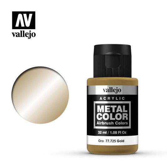 Metal Color Airbrush Colors by Vallejo - 77.725 Gold