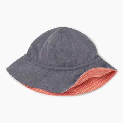 Coral Stripe Reversible Hat