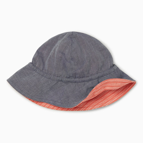 Coral Stripe Reversible Hat