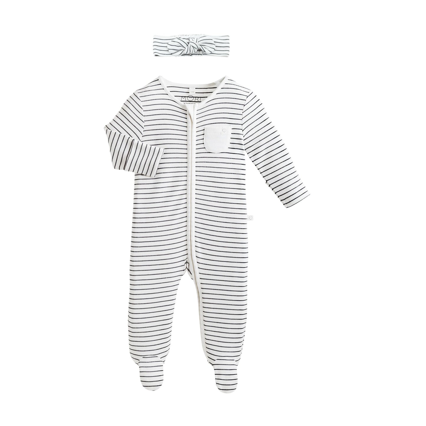 Headband & Zip-Up Sleepsuit Set