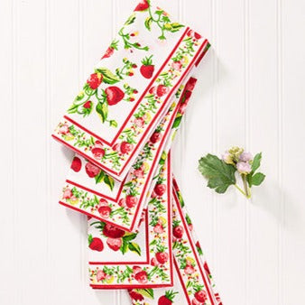 April Cornell - Strawberry Basket Napkins, Set of 4